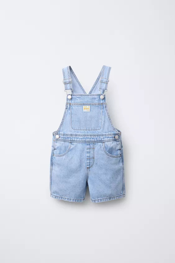 DENIM OVERALL SHORTS | Zara US