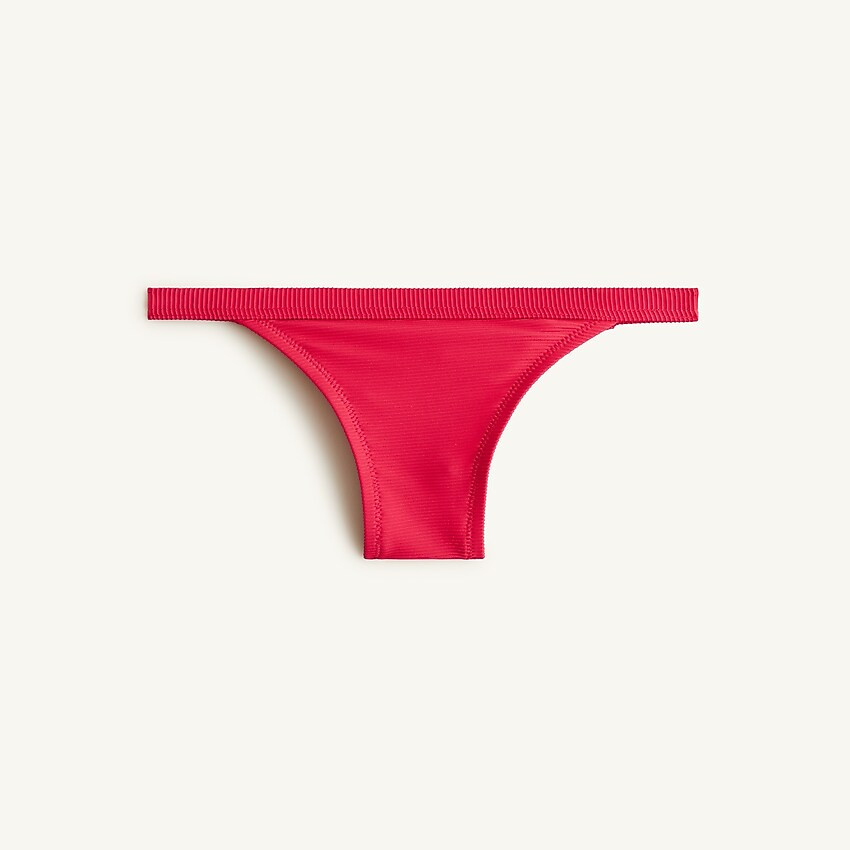 Ribbed-trim hipster full-coverage bikini bottom | J. Crew US