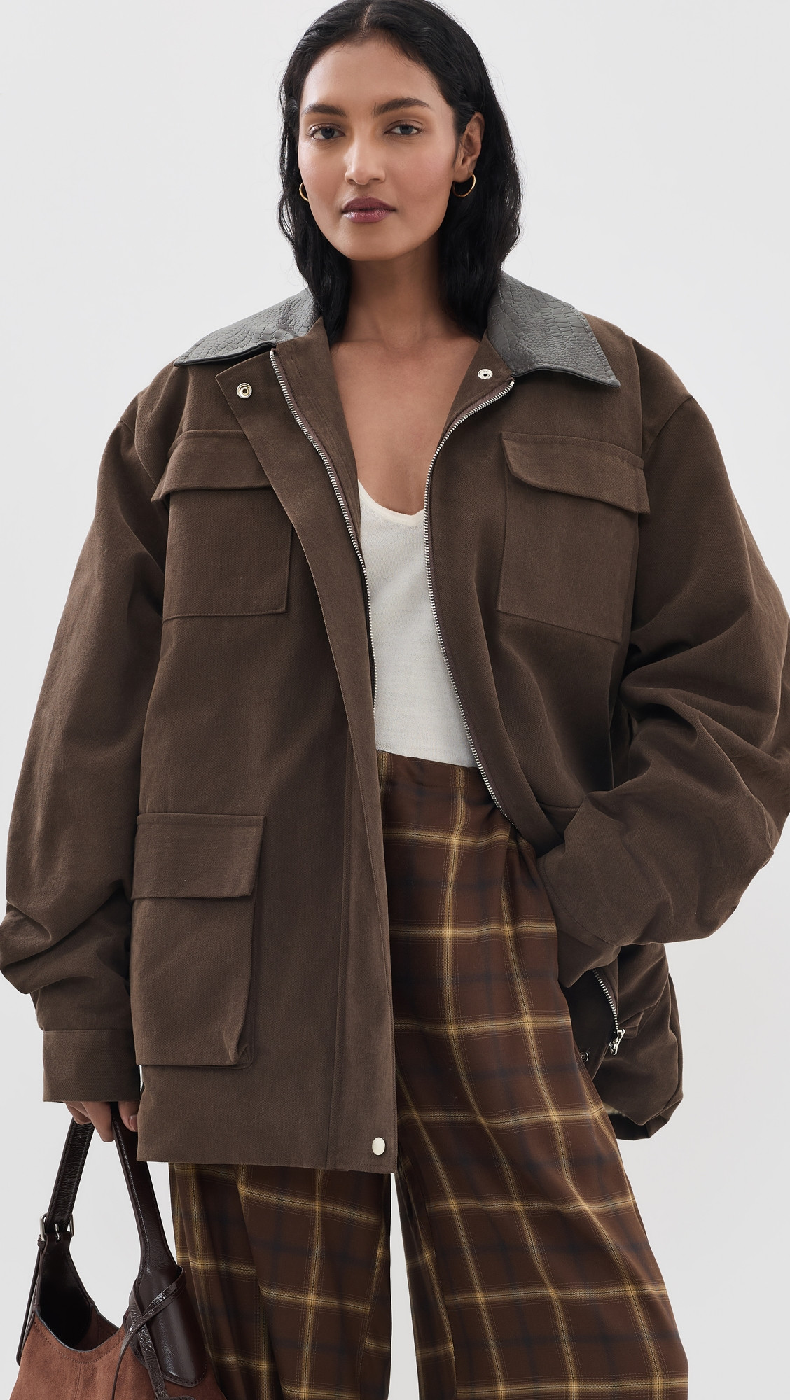 Source Unknown Baia Fleece Barn Jacket Brown XS/S | Shopbop