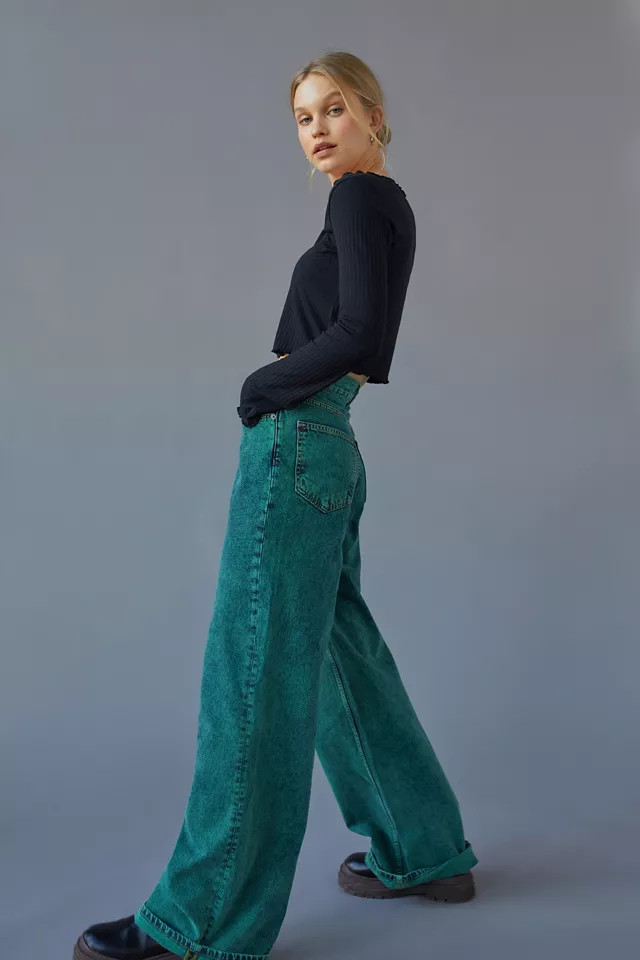 BDG Skater Baggy Jean — Emerald Denim | Urban Outfitters (US and RoW)