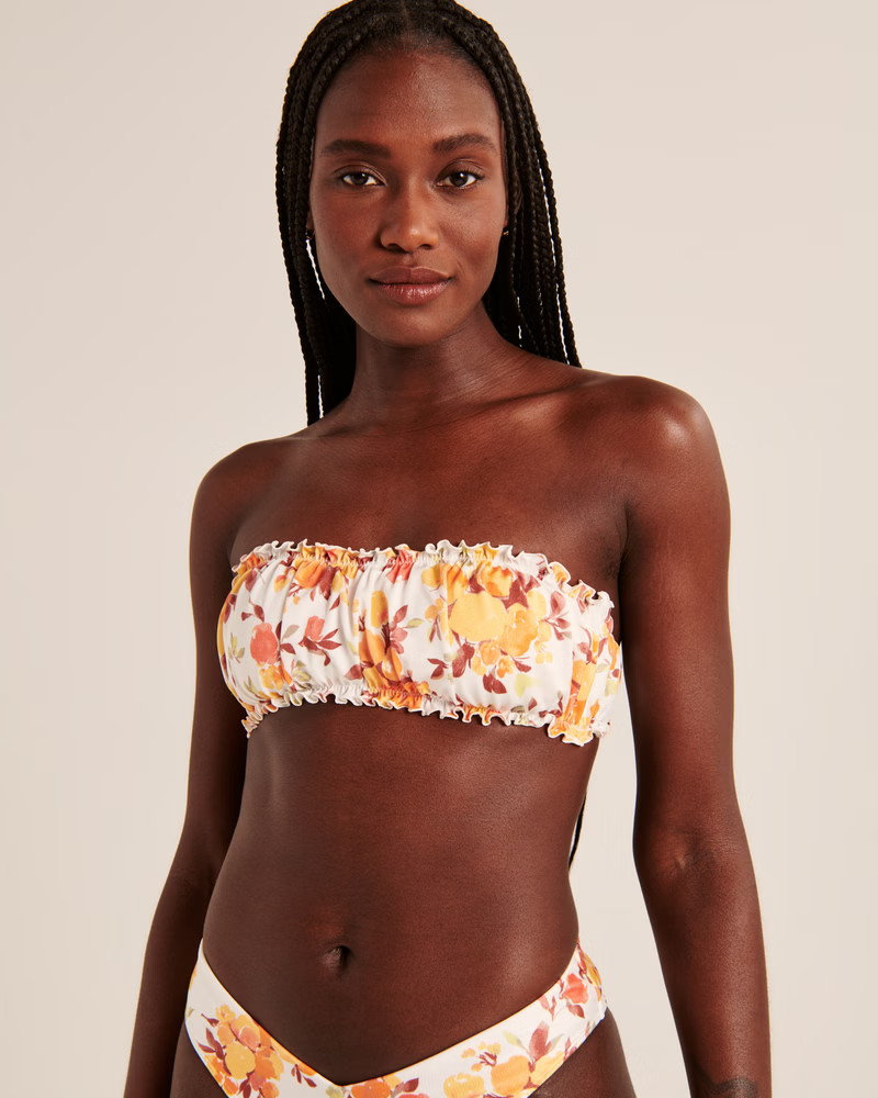 Women's Ruffle Bandeau Swim Top | Women's Swimwear | Abercrombie.com | Abercrombie & Fitch (US)