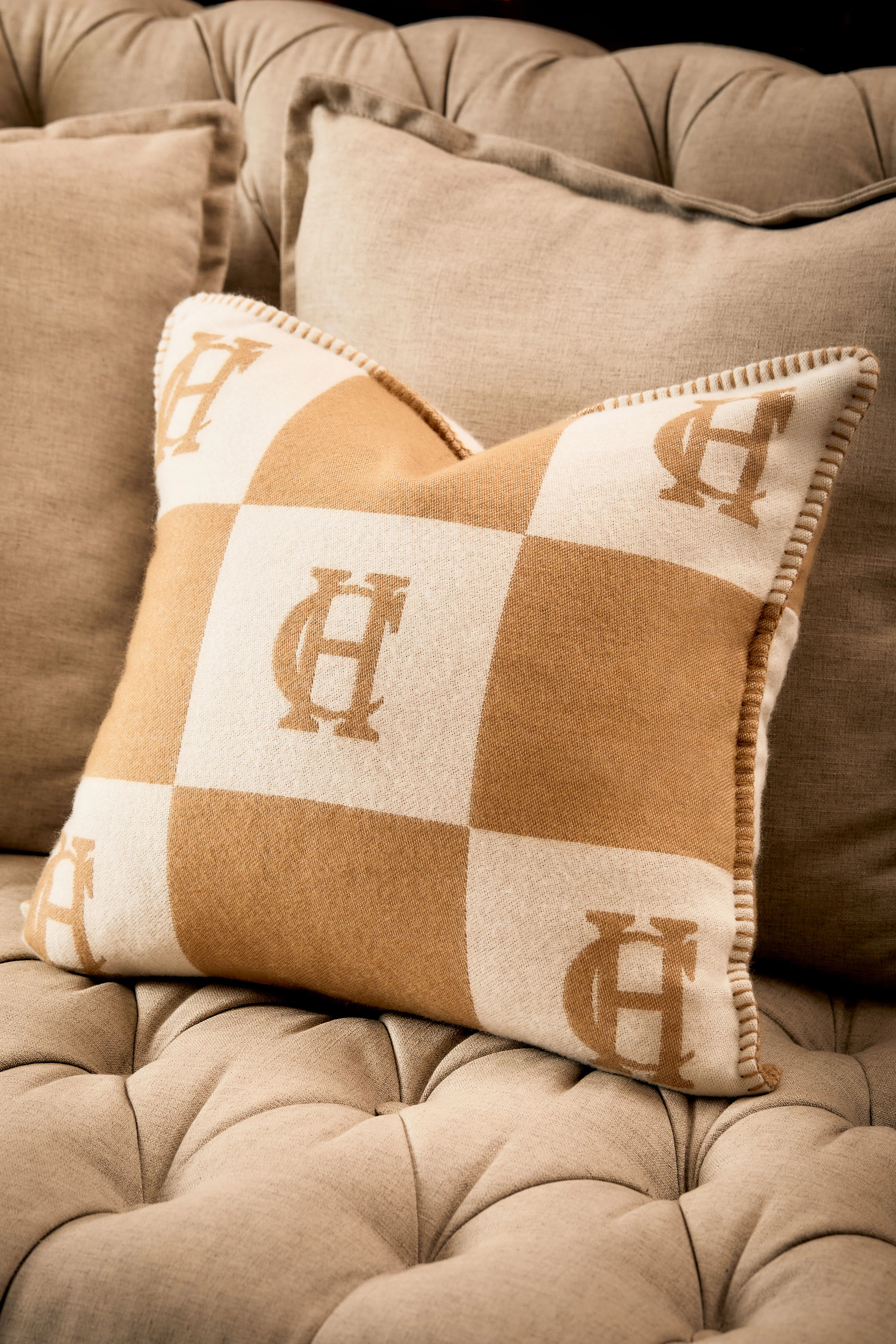 Luxury Cushion (Camel Cream) | Holland Cooper