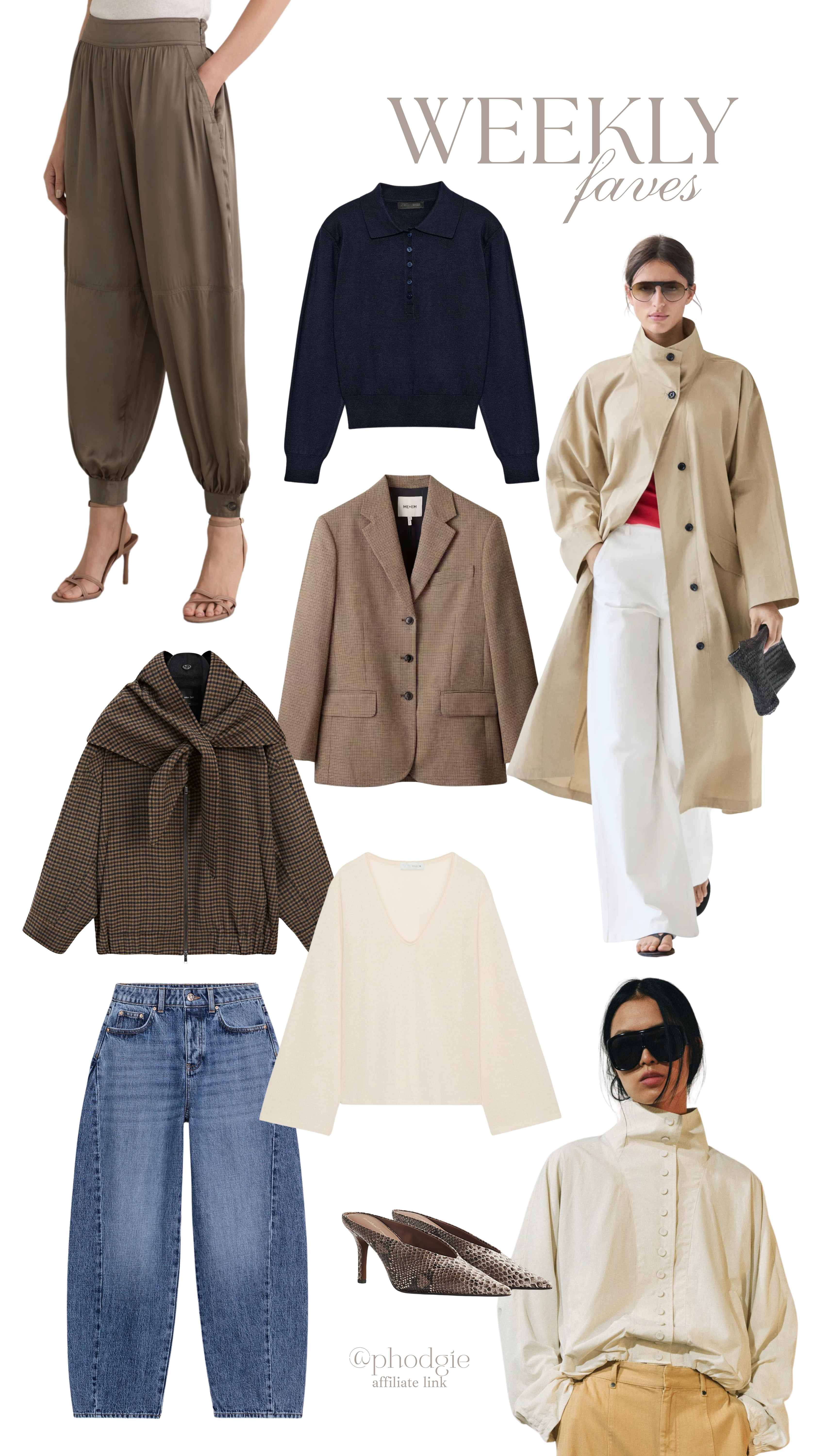 Your weekly favourites

blazer, autumn jacket, trench coat, high neck jacket, barrel leg jeans, balloon trousers, autumn knitwear

#LTKuk #LTKautumn #LTKjeans