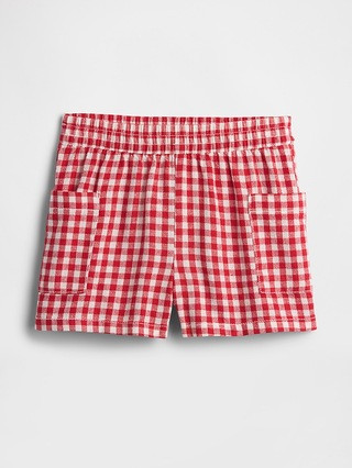 babyGap Pull-On Linen-Blend Cargo Shorts | Gap Factory