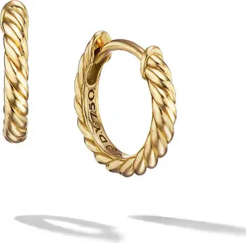 Sculpted Cable Huggie Hoop Earrings | Nordstrom