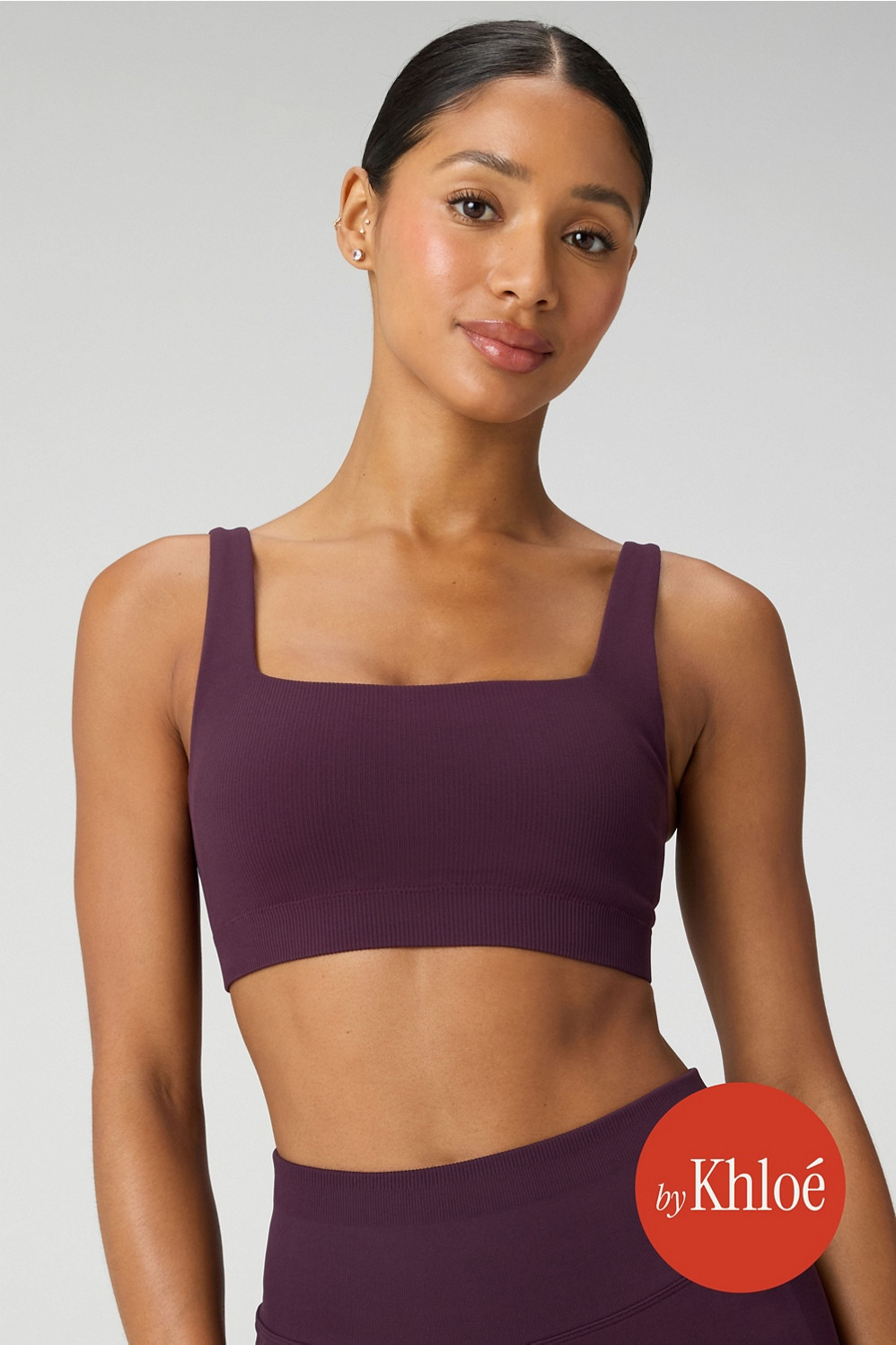 Sleek Seamless Square Neck Low Impact Bra | Fabletics