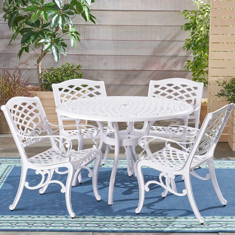 Dieter 4 - Person Round Outdoor Dining Set | Wayfair North America