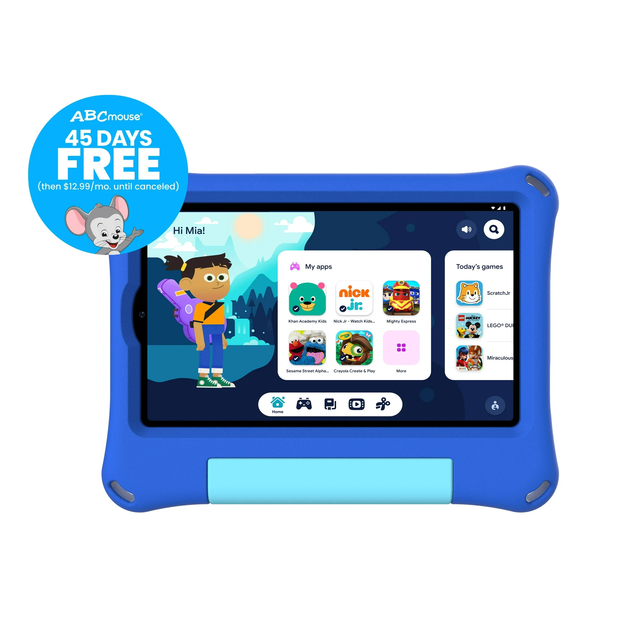 onn. 8" Kids Tablet, 32GB, (2024 Model) - Blue | Walmart (US)