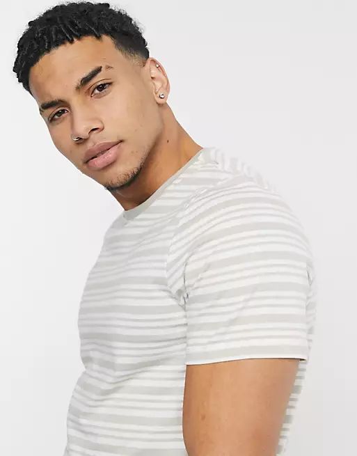 New Look stripe T-shirt in off white | ASOS (Global)
