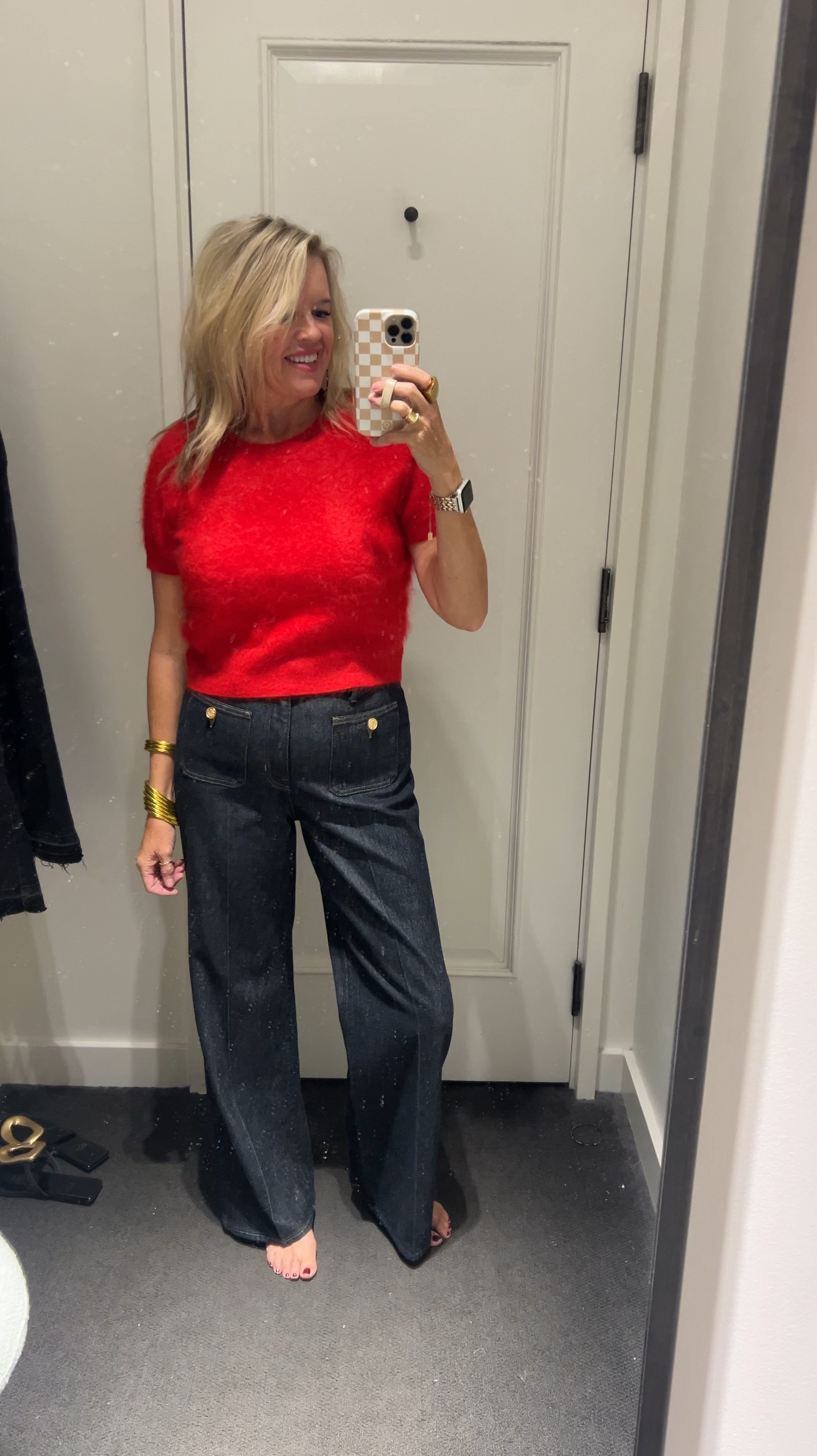 Sale🚨 JCrew 
20% off in App sale 

Brushed cashmere T-shirt
An unforgettable sweater that's unlike anything you've seen (or felt) before. This twist on the traditional tee comes with a classic crewneck and a subtly shrunken fit.
I am in a small

Sailor denim trouser in Rinse wash
With heritage-inspired J.Crew crest buttons, polished patch pockets and the same slightly flared silhouette you know and love, this jean is our new denim obsession.
TTS in 27#LTKFallSale

#LTKVideo #LTKSaleAlert