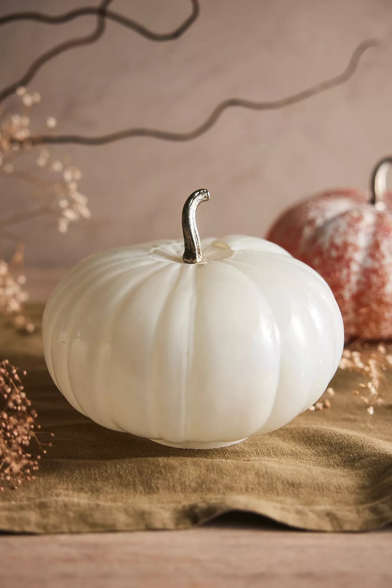 Frosted Glass Pumpkin, 7" | Anthropologie (US)