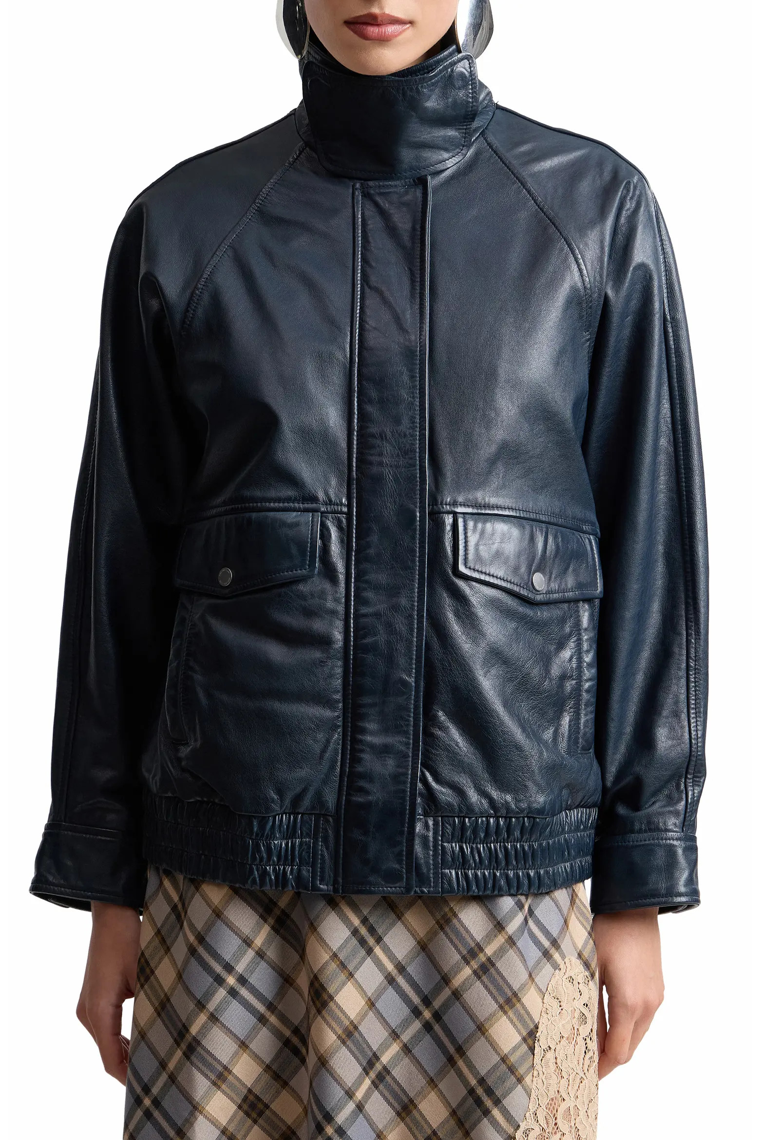 Oversize Leather Bomber Jacket (Women) | Nordstrom | Nordstrom