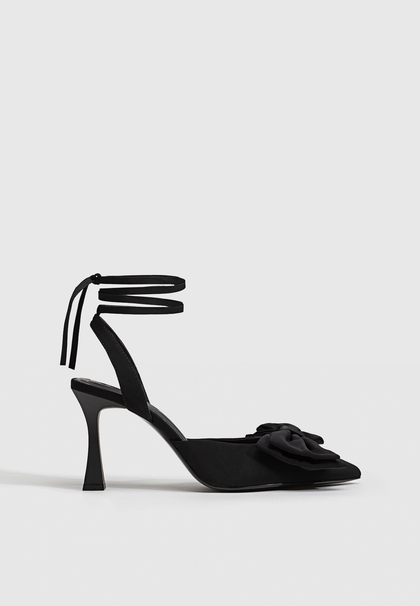 Lace-up high-heel slingbacks with bow | Stradivarius (UK)