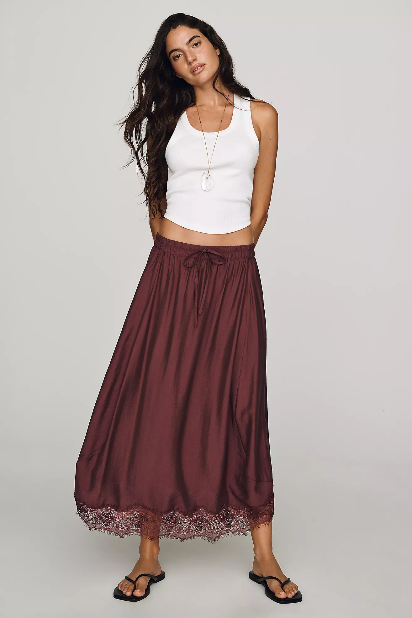 By Anthropologie Reverie Midi Skirt | Anthropologie (US)