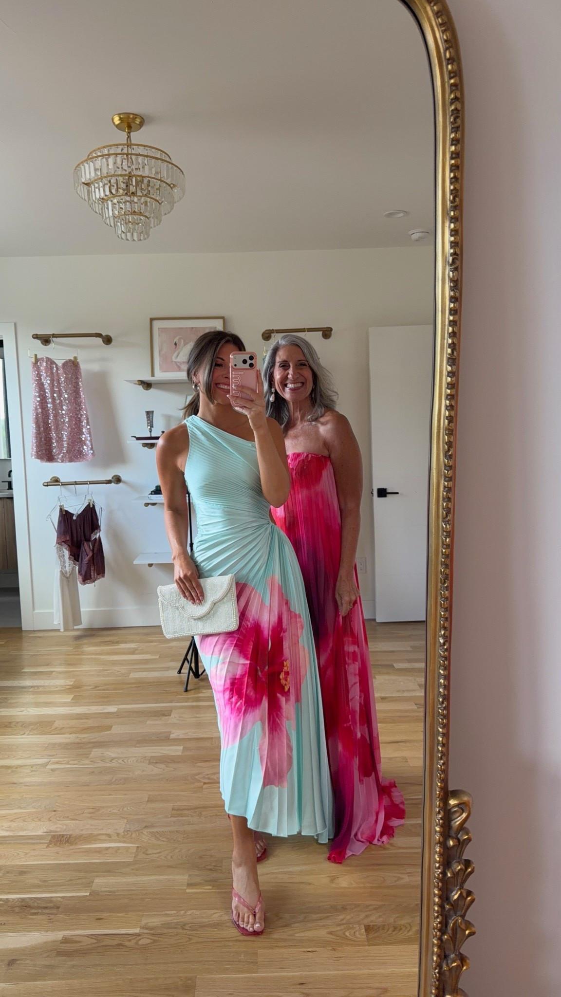 mom and me aqua pink floral one shoulder dress strapless pleated pink magenta dress 🌺💍

anthro: emerson20
dress the population: emerson15
vici: emerson30
lulus: emerson20 (first purchase) 

I normally wear a small/2 
 
mom wears a medium/6
• sized down to xs in hot pink strapless dress

mom & me dresses, wedding guest dresses, mother of the bride, mother of the groom, wedding guest outfit ideas, black tie, cocktail attire

#LTKSeasonal #LTKootd #LTKWedding