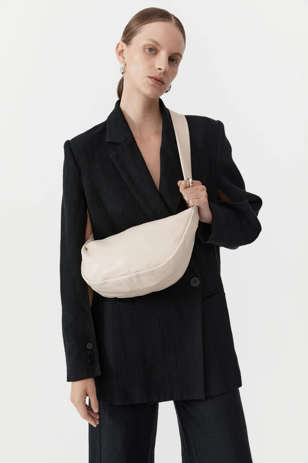 Soft Crescent Bag - Ecru | St. Agni