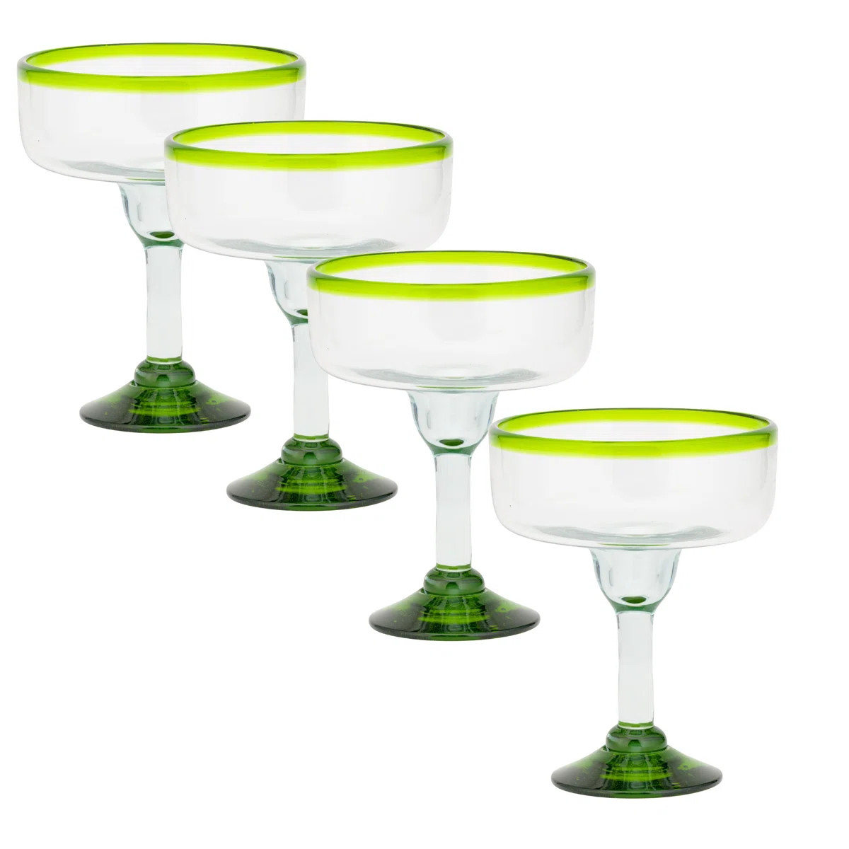 10 Strawberry Street Lime Rim Mexican Glassware, Margarita, (Set of 4) | Wayfair North America