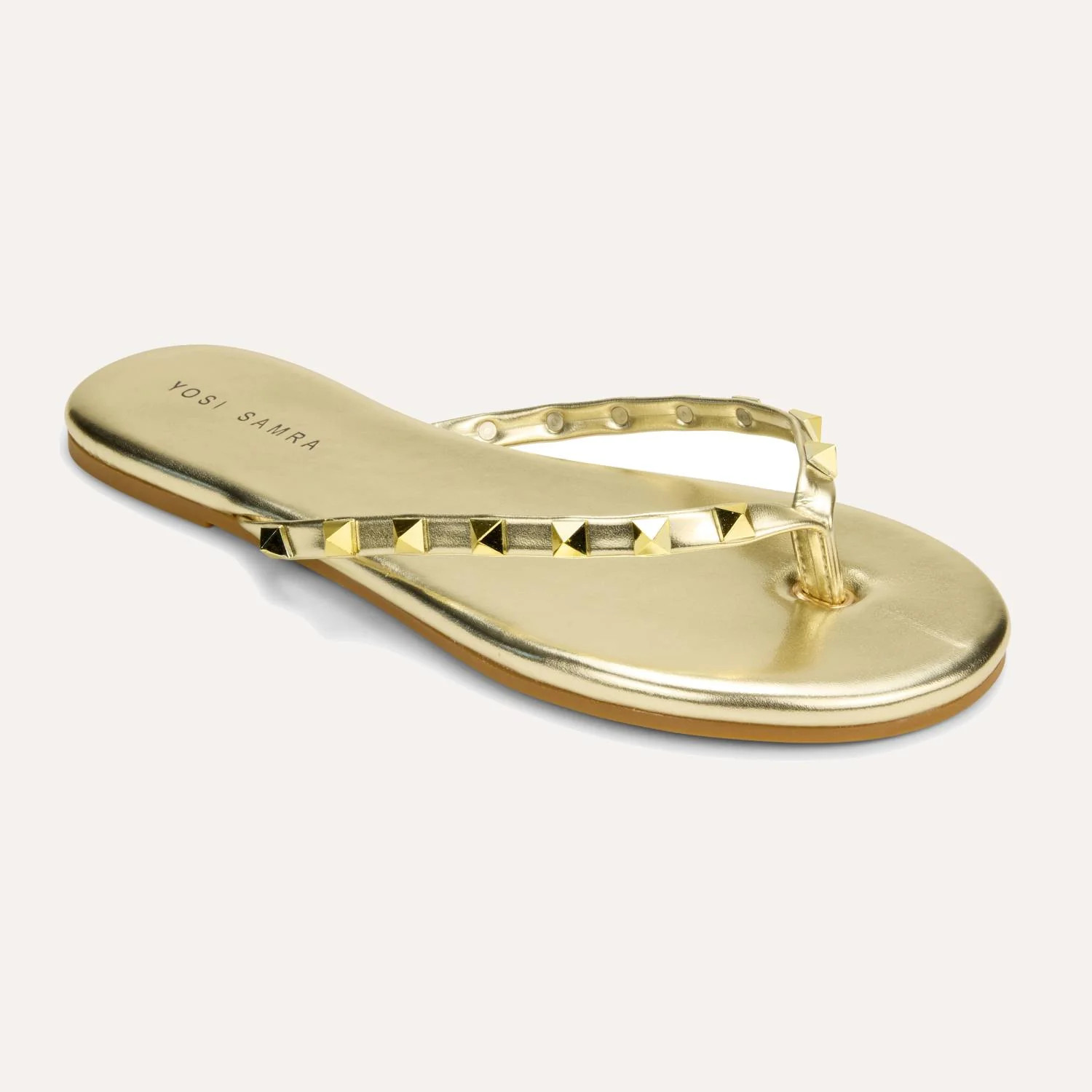 Rivington Stud Flip Flop in Gold | Yosi Samra