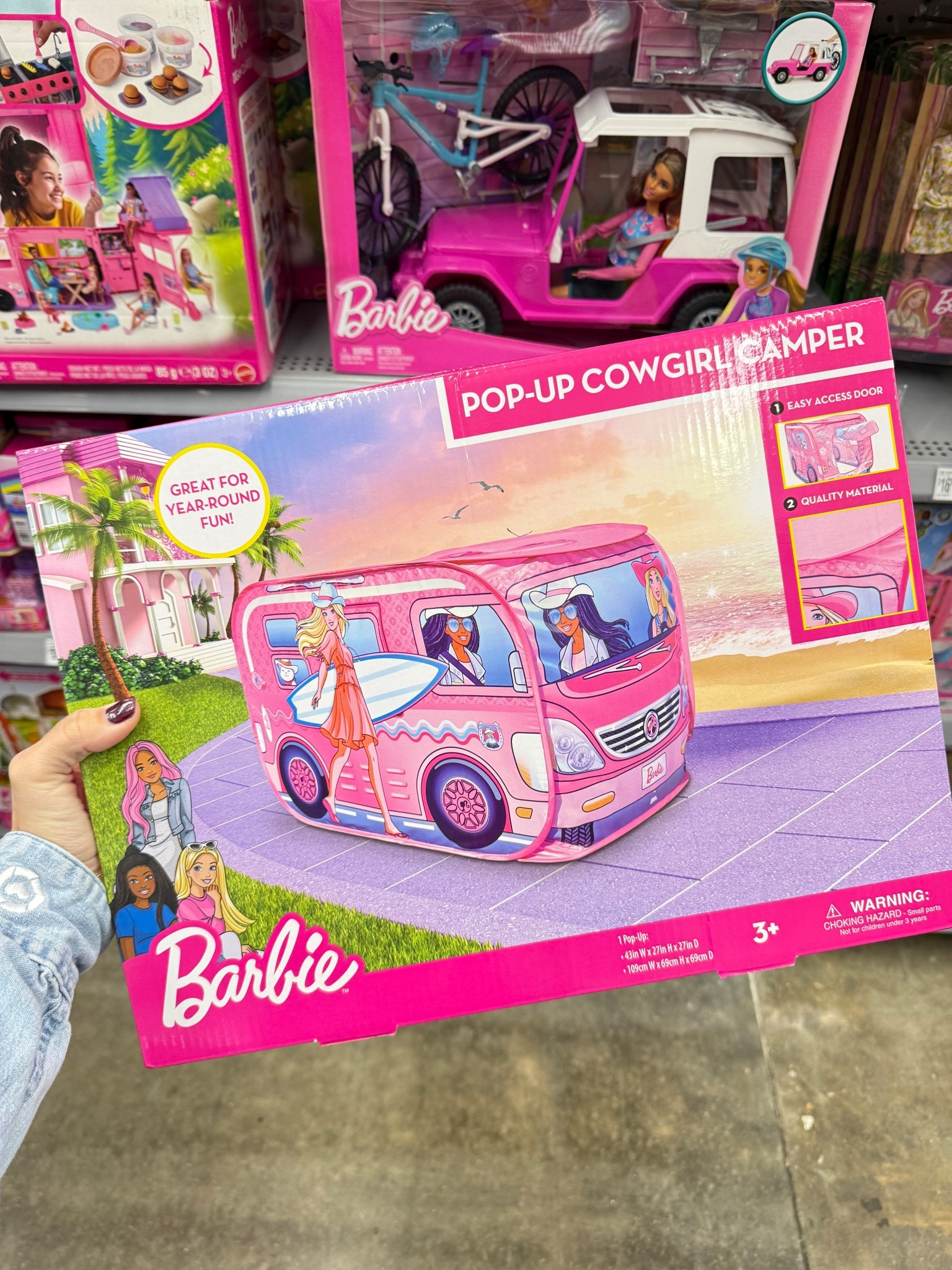 Barbie Cowgirl Camper Pop-Up Play Tent, Indoor Playhouse, Collectible Toy Storage

#LTKKids #LTKHoliday #LTKGiftGuide