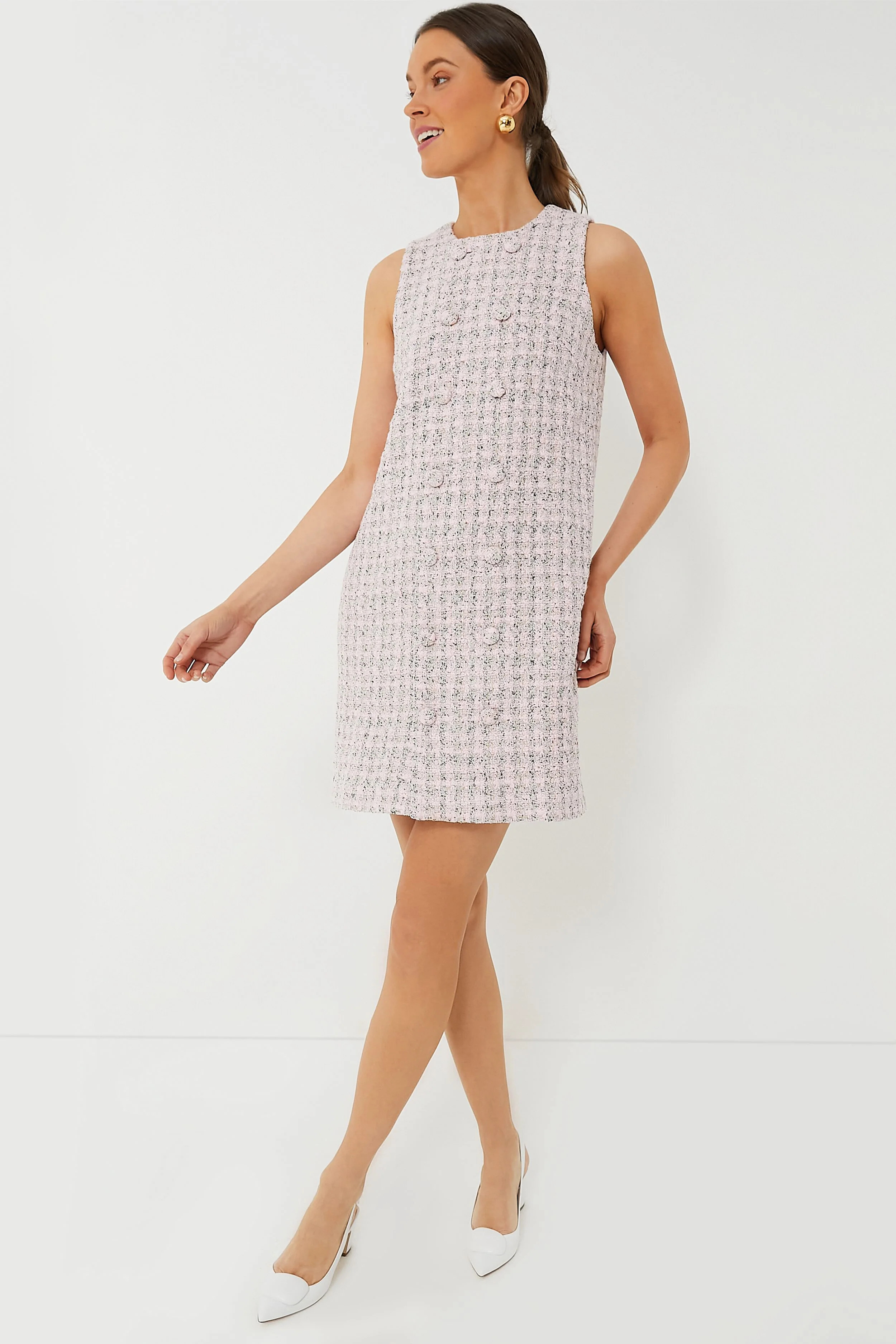 Peony Tweed Bianca Dress | Tuckernuck (US)