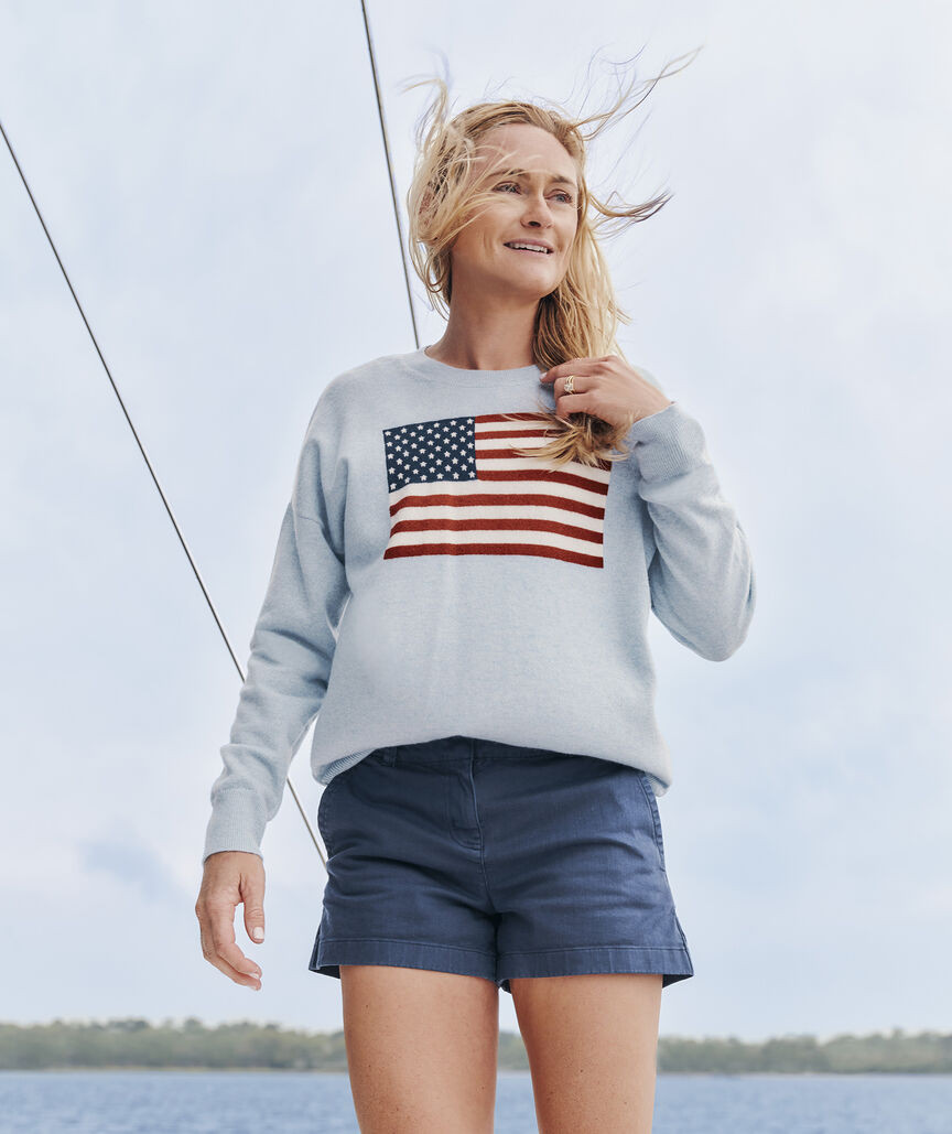 Cashmere Crewneck Flag Sweater | vineyard vines