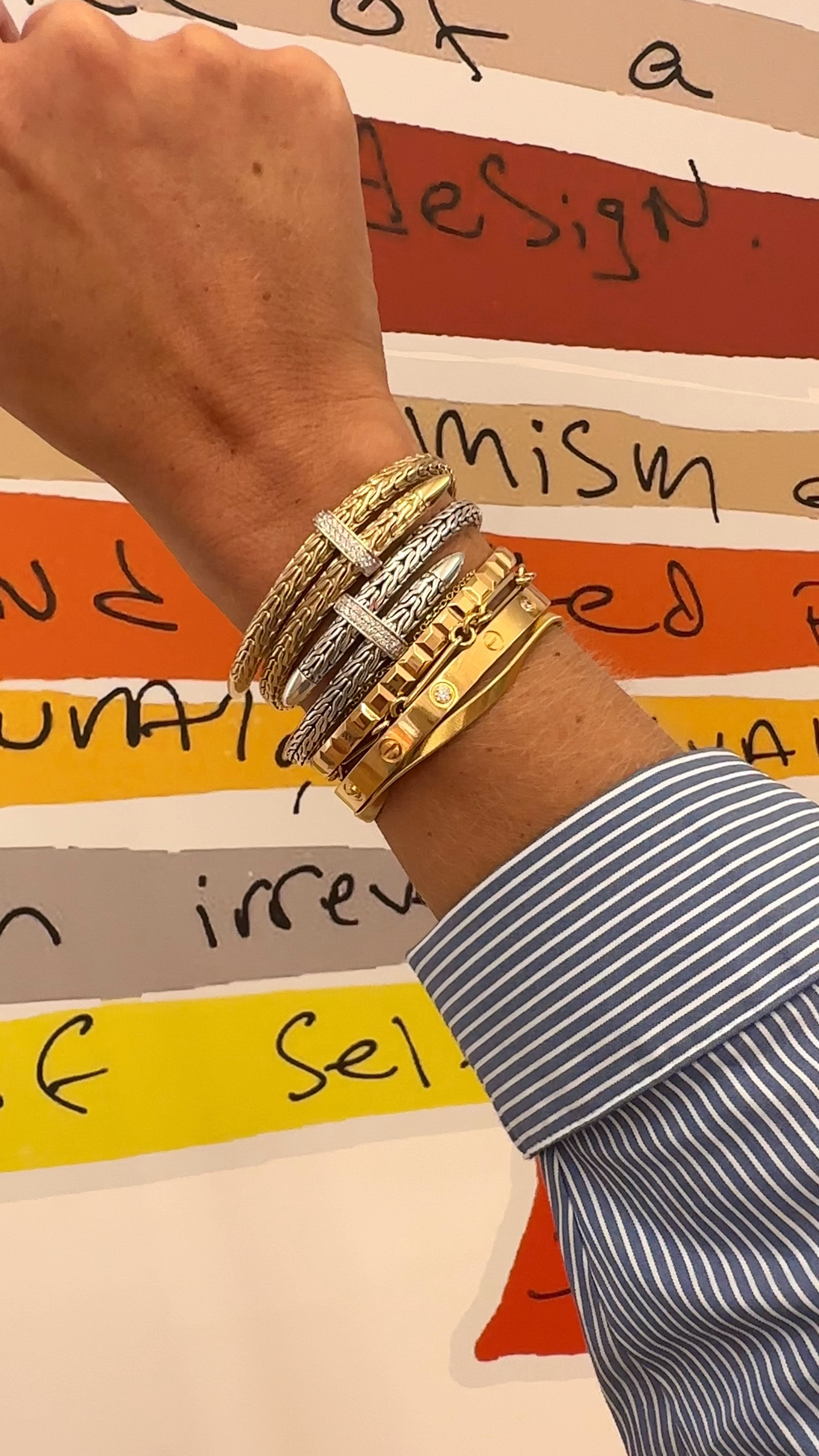 John Hardy’s newest collection - I’m in love with these woven chain adjustable slip on bangle bracelets with diamonds. They’re so easy to get on and off, they expand and tighten as needed. Available in gold and sterling silver. 

Gold bracelets
Bracelet stack
Diamond bracelet
Silver jewelryy
Spear

#LTKWorkwear #LTKOver40 #LTKStyleTip