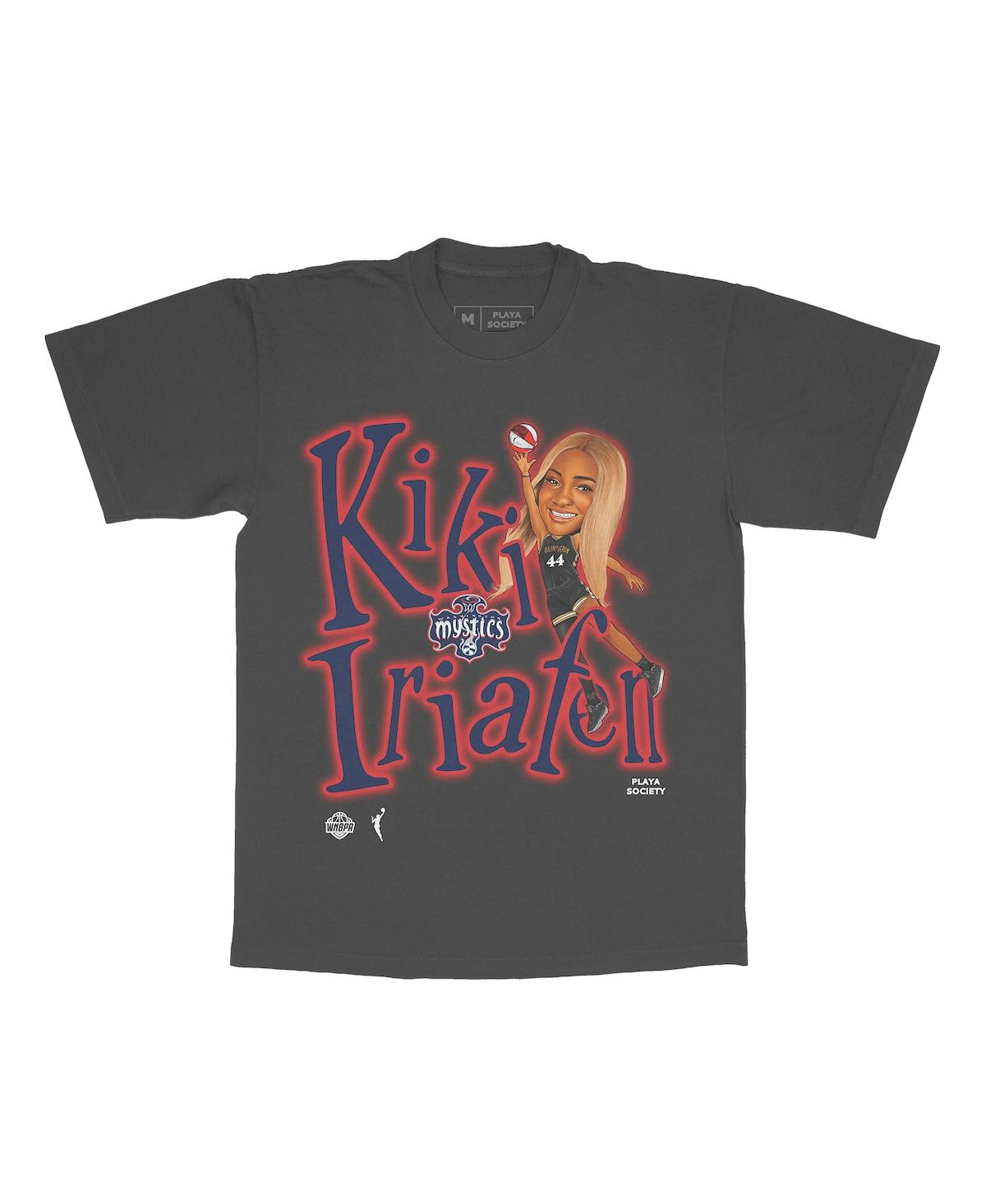 Playa Society Men's and Women's Kiki Iriafen Charcoal Washington Mystics Sketch T-Shirt - Charcoal | Macy's