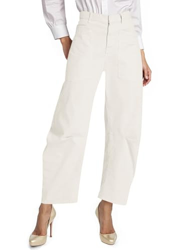Cicy Bell Womens Baggy Barrel Horseshoe Pants Casual High Waisted Button Trousers with Front Pock... | Amazon (US)