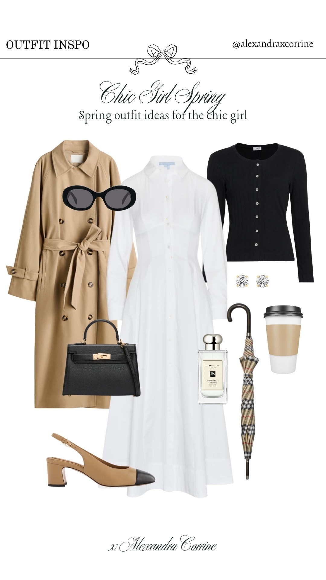 Chic girl spring 🦢 spring outfit ideas for the chic girl 🤍

Outfit ideas, outfit inspo, ootd, spring style, classic chic, neutral outfit inspo, spring and summer fashion, old money, poplin dress, cardigan, capped toe heels, trench coat 

#LTKSeasonal #LTKootd
