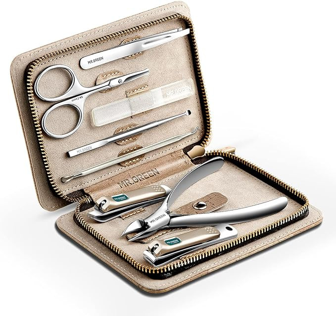 MR.GREEN Manicure Sets Pedicure Kits Stainless Steel Nail Clipper Personal Care Tools with PU Lea... | Amazon (US)