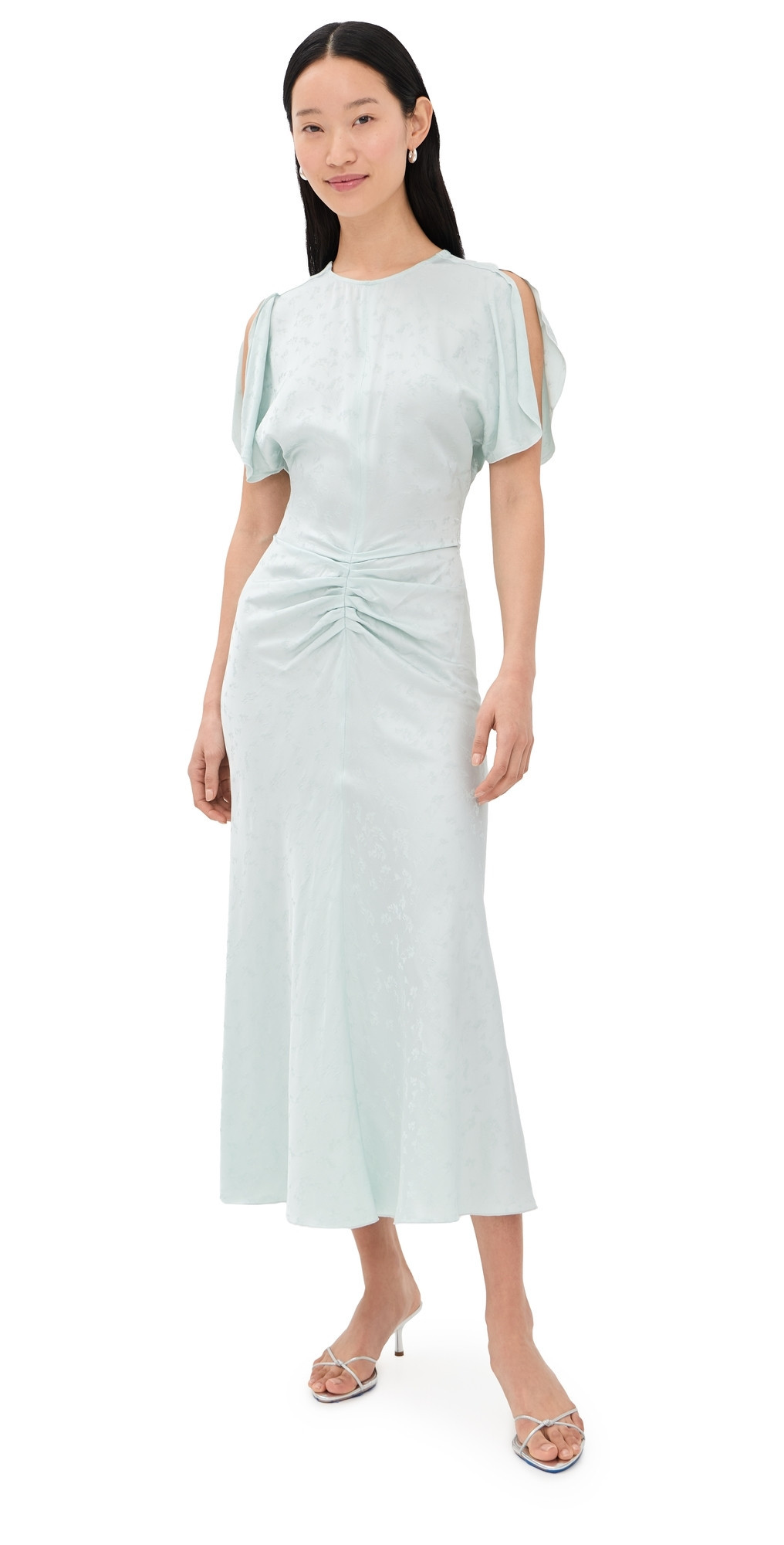 Victoria Beckham Bela Midi Dress Aquamarine 4 | Shopbop