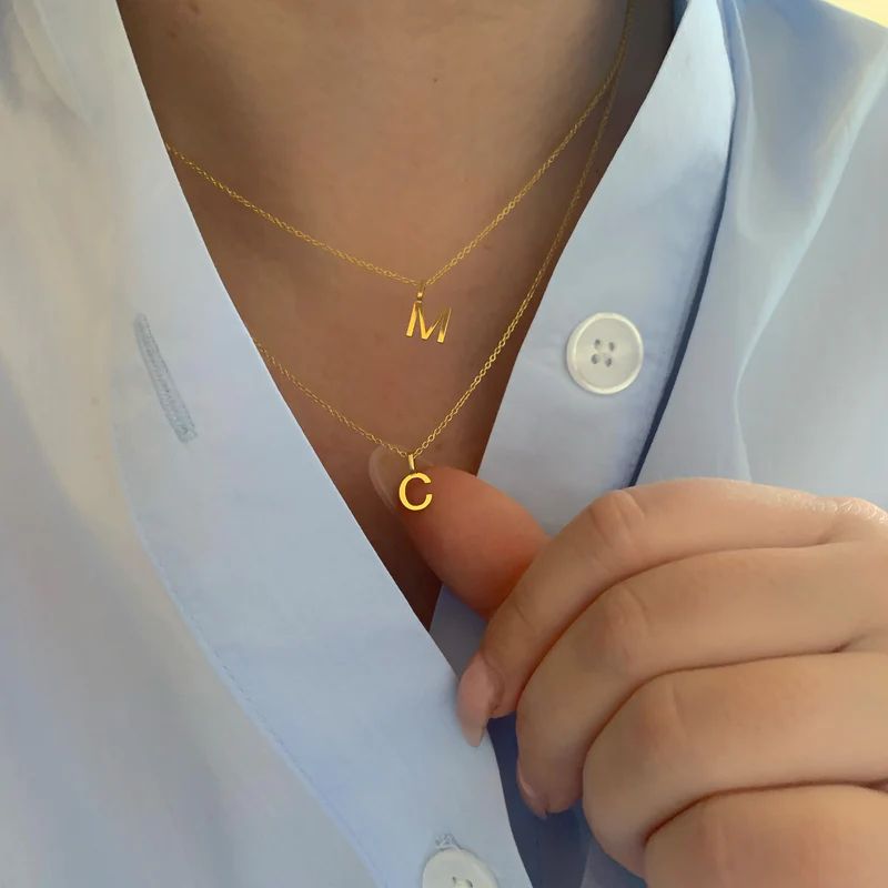 10K Gold Initial Necklace | Van Der Hout Jewelry
