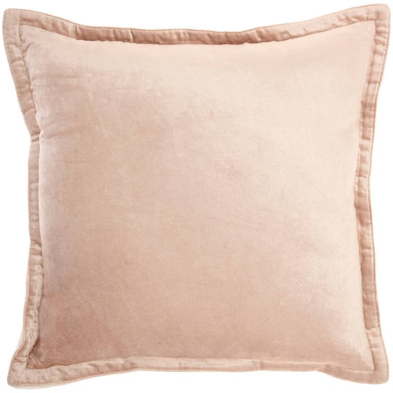 20"x20" Oversize Sofia Solid Velvet Flange Square Throw Pillow - Mina Victory | Target