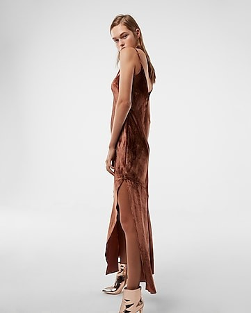 Velvet Maxi Dress | Express