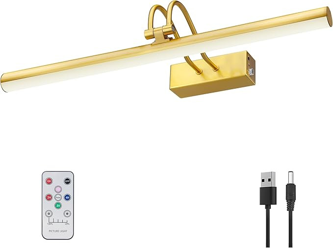 Picture Light,Picture Lights for Wall Cordless,16" Picture Lights with Timer and Dimmable,Battery... | Amazon (US)