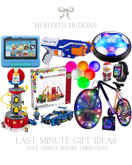Christmas gift ideas, last-minute Christmas gifts, Stocking stuffer, gifts for a little boys, gifts for toddlers, hover soccer, Legos, police car, glow-in-the-dark golf balls, VTEC smart watch, kids gifts, Popular toys, trending toys, nerf gun, bike wheel lights building tiles, Amazon, bicycle

#LTKunder50 #LTKkids #LTKGiftGuide