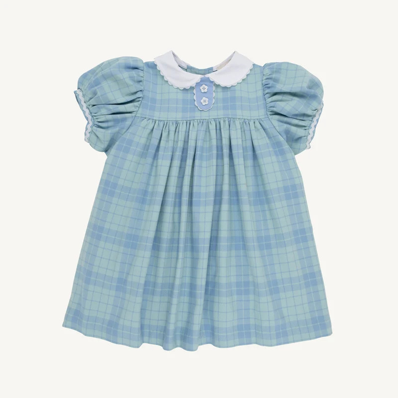 Mary Dal Dress - Audubon Park Plaid with Sarasota Sky | The Beaufort Bonnet Company