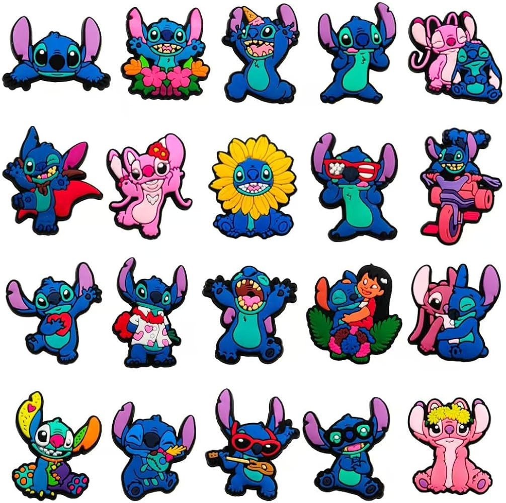20Pcs Stitch Shoe Decoration Charms for Croc Clog Sandals, Shoe Accessories Charms for Adults | Amazon (US)