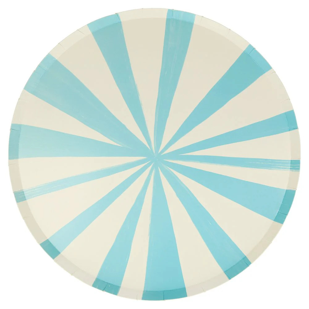 Blue Stripe Dinner Plates | Ellie and Piper