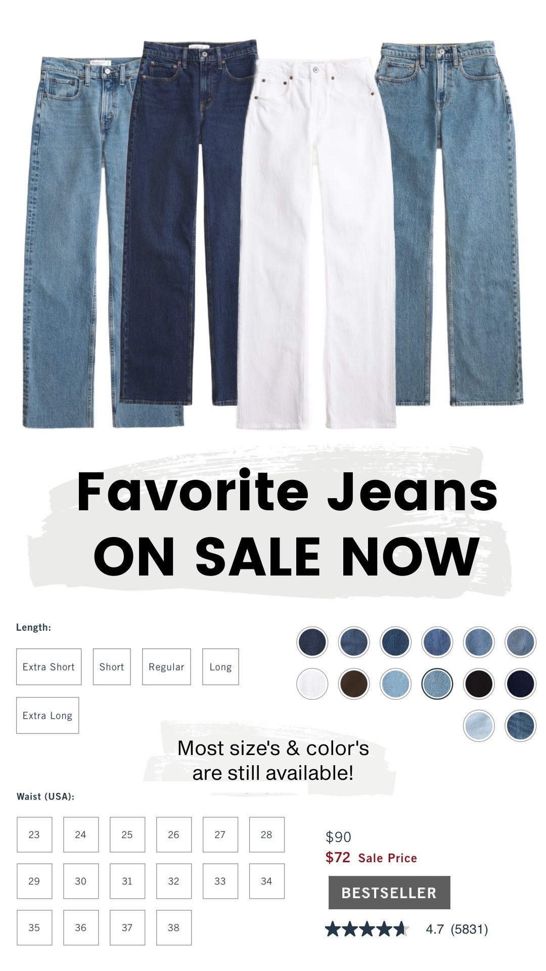 Jeans. Sale. 

#LTKSaleAlert #LTKSeasonal #LTKootd