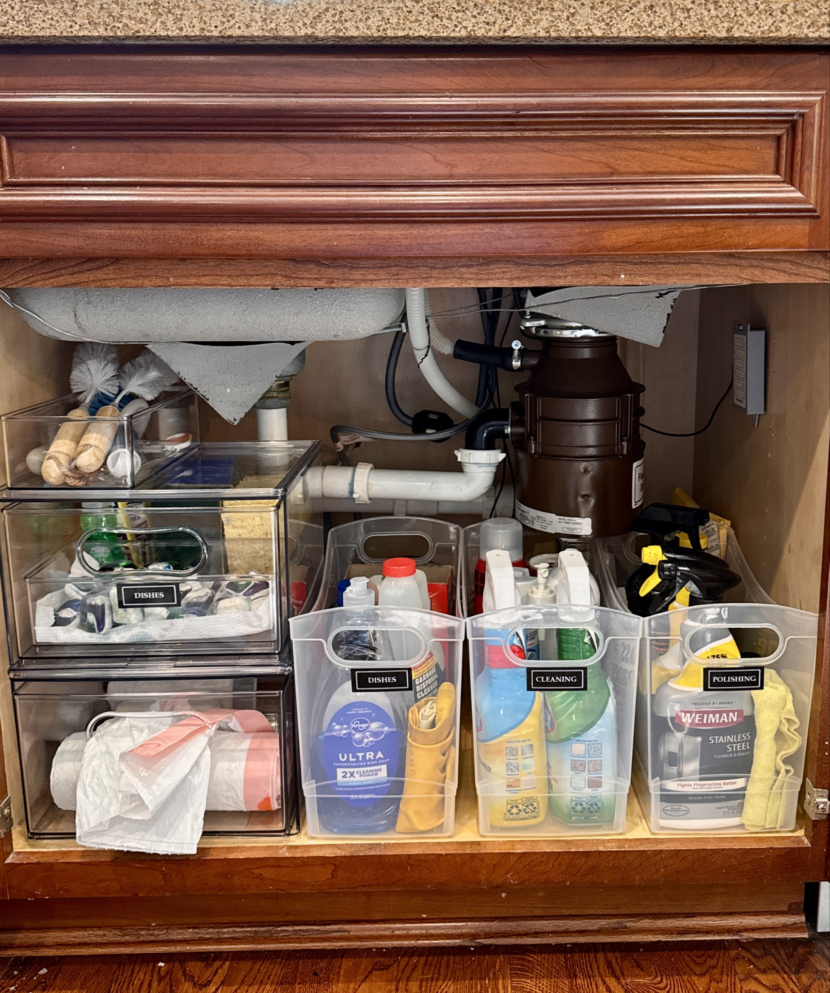 Kitchen Organization: under kitchen sink organization 
Dishwasher organizer 
Cleaning organization 
Garbage bag organizer 
The Home Edit

#LTKFamily #LTKHome #LTKStyleTip