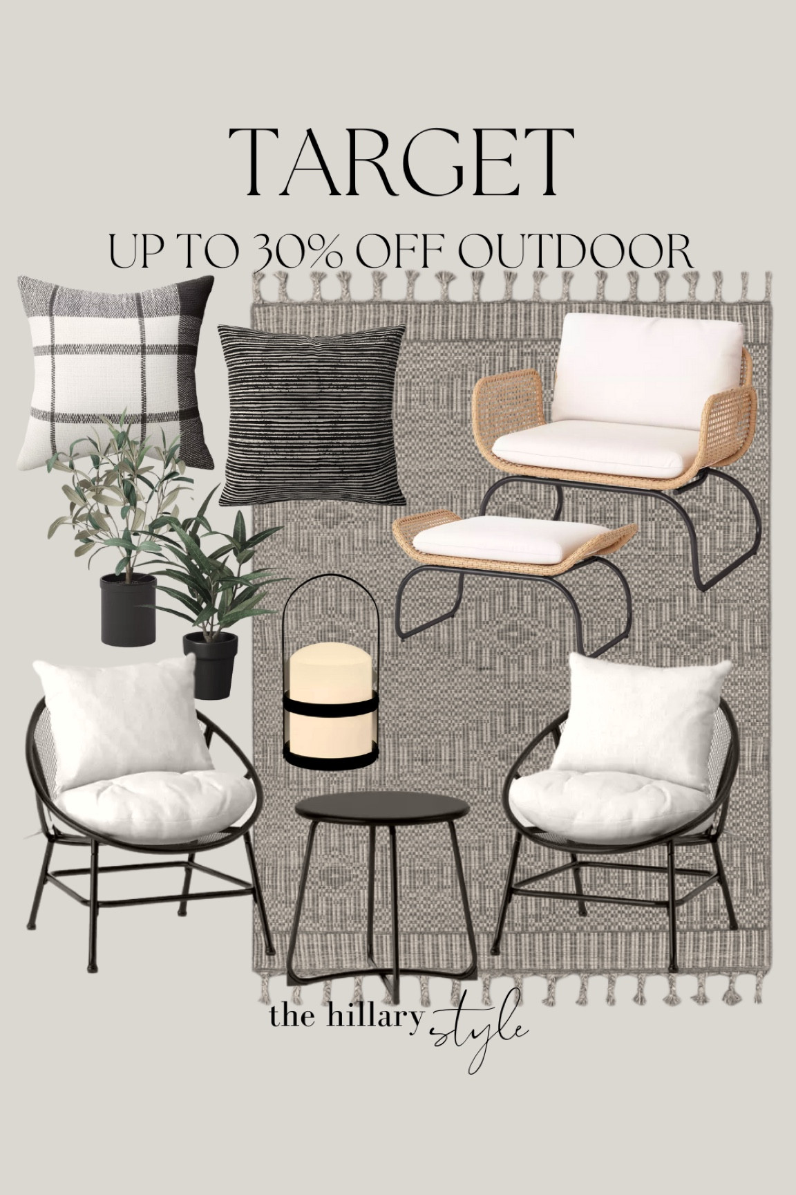 Target is having a SALE on Outdoor Furniture and Decor Up to 30% Off! 

Target, Target Outdoor, Outdoor Decor, Target Furniture, Modern Decor, Modern Home, Organic Modern, Lantern, MCM, Scandinavian Decor, Chat Set, Faux Plant, Outdoor Plant, Outdoor Pillow, Studio McGee, Threshold Studio McGee, Japandi Decor, Outdoor Rug, Globe Light, String Lights, Wicker Chairs 

#LTKsalealert #LTKhome #LTKSeasonal
