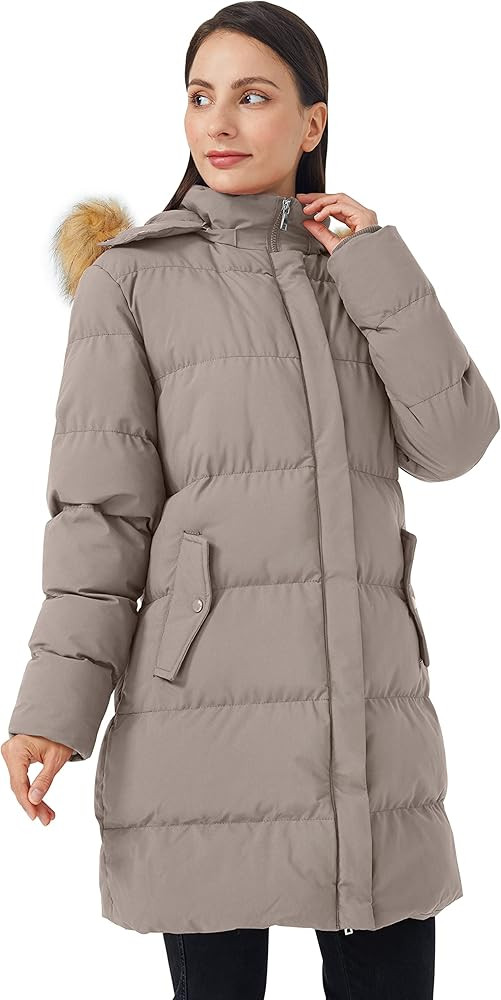WenVen Women's Winter Thicken Puffer Coat Warm Jacket with Faux Fur Removable Hood | Amazon (US)