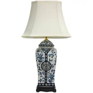 Handmade 26-inch Blue and White Vase Lamp (China) | Bed Bath & Beyond