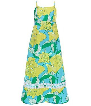 Lilly Pulitzer Girls Mini Haliey Lace Trim Sleeveless Fit Flare Midi Dress - 4T | Dillard's