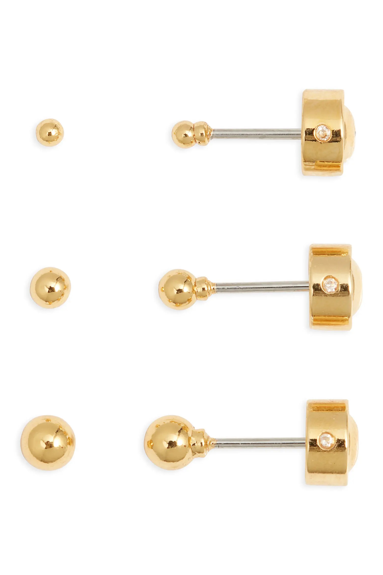 Demi Fine Set of 3 Ball Stud Earrings (Women) | Nordstrom | Nordstrom