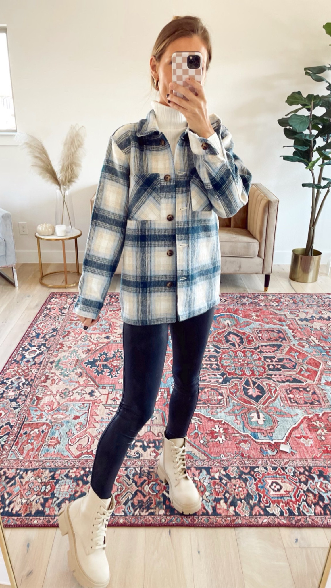 PLAID SHACKET FROM WALMART!! Size up. Wearing xs. White fitted turtleneck. White turtleneck. Fall outfit. Fall fashion  

Walmart deals for days!


#LTKunder50 #LTKSeasonal #LTKsalealert