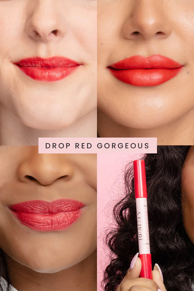 Pink Lily Beauty Double Bloom Dual Lipstick and Lip Liner - Drop Red Gorgeous | Pink Lily