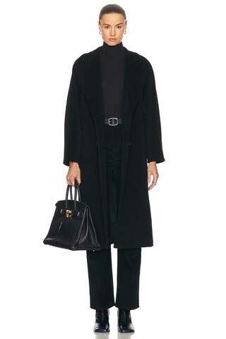 Max Mara Madame Coat in Black - Black. Size 0 (also in 2, 4). | FWRD 