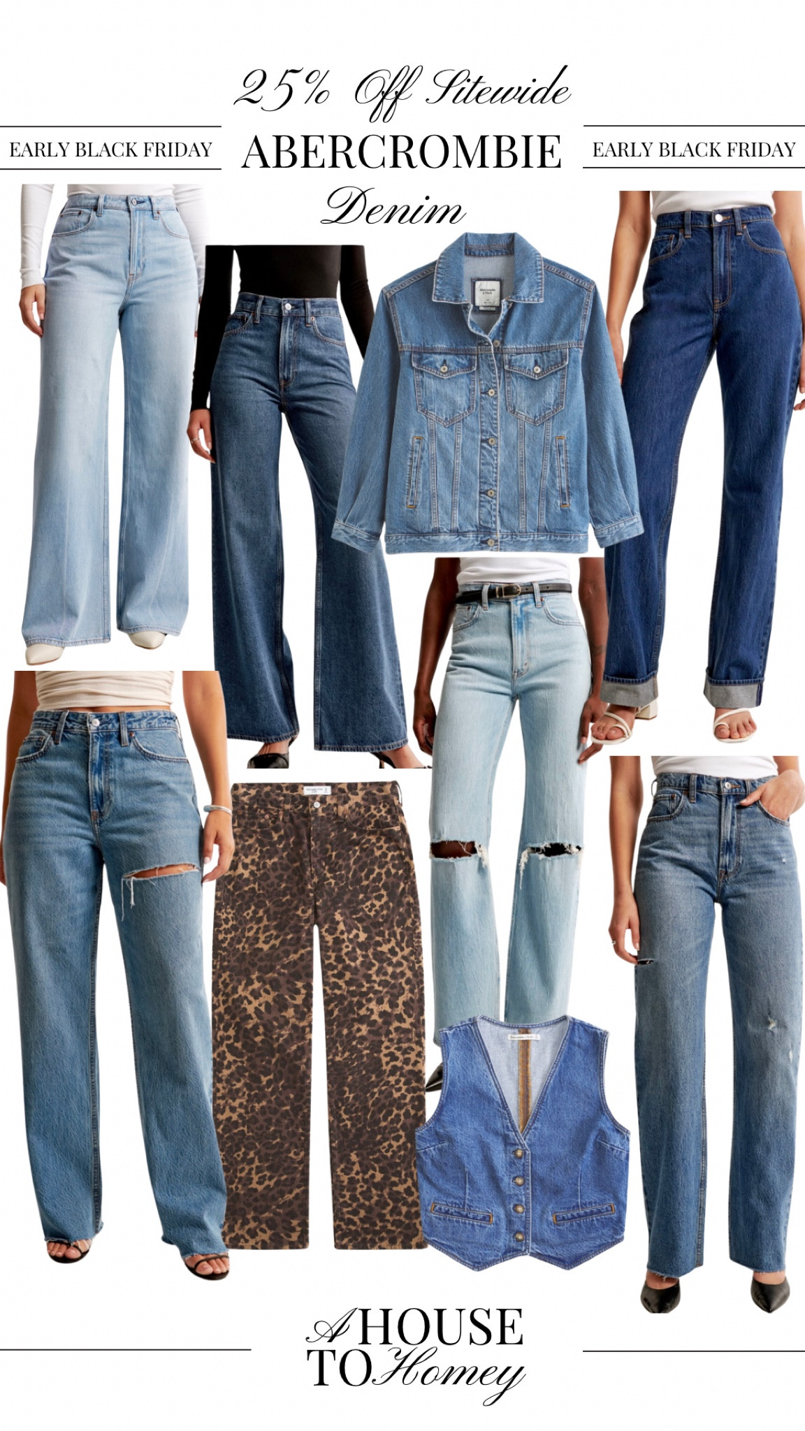 Early Black Friday Deals: Abercrombie 25% off sitewide

Abercrombie jeans
Jeans
Loose jeans
High rise jeans
Straight leg jeans
Low rise jeans
Denim
Denim jacket
Denim top
Denim vest
Denim jump suit
Denim coat
Denim skirt
Denim cheetah jeans
Fall 2024 outfits
Winter outfit ideas
2025 outfit ideas

#LTKCyberWeek #LTKSaleAlert #LTKSeasonal